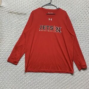 Under Armour Jets Basketball T-Shirt Men's XL Red Long Sleeve Tee